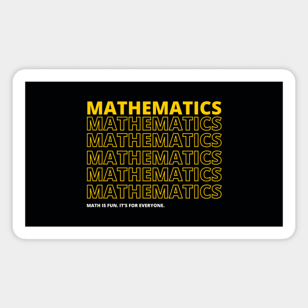 Mathematics Typography - Text Design Magnet by sarsia